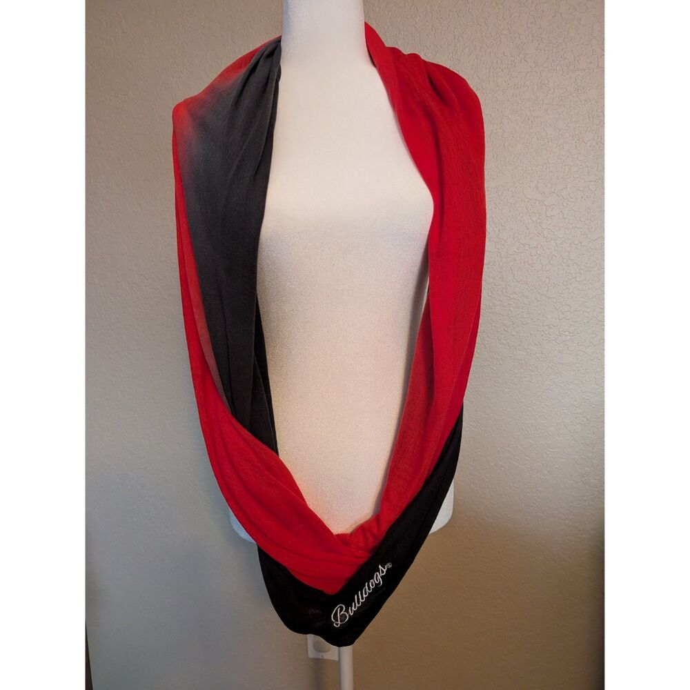 ZooZatz Georgia Bulldogs NCAA Ombre Infinity Scarf Red & Black